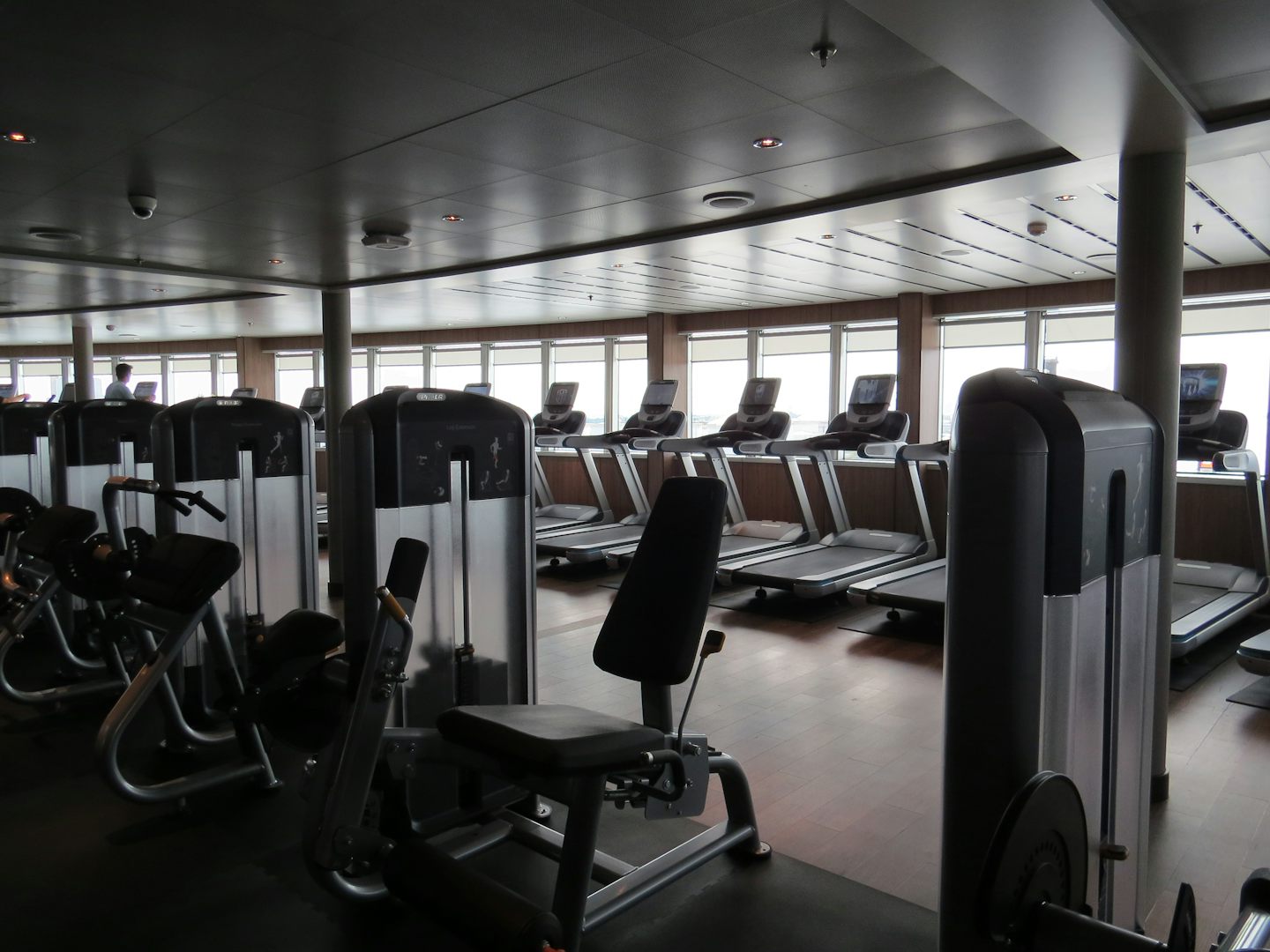 Fitness Room (at front of ship with a great view)