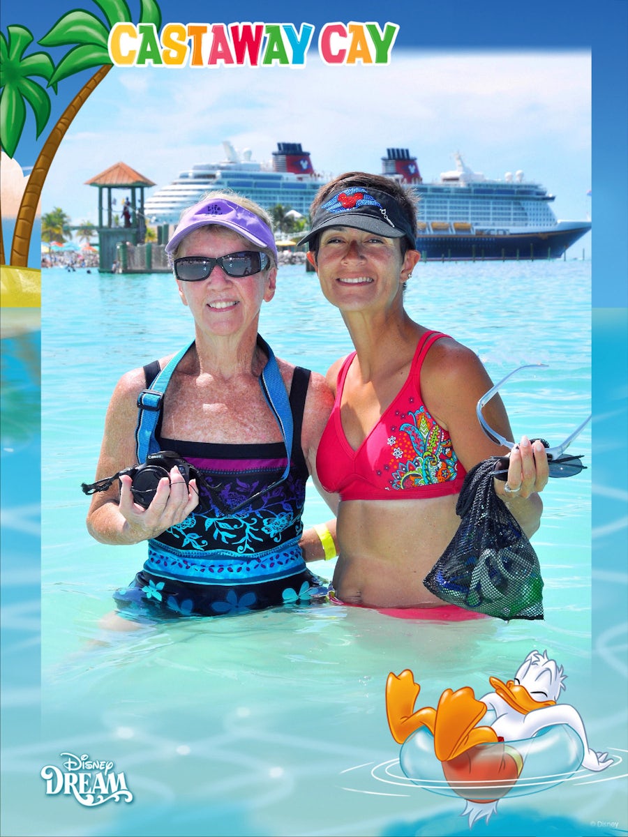 Nannie and daughter Kim at Castaway Cay.