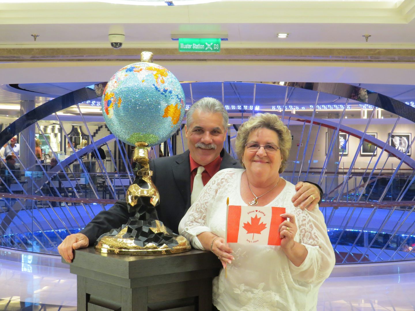 Celebrating our Anniversary and Canada Day on the Koningsdam