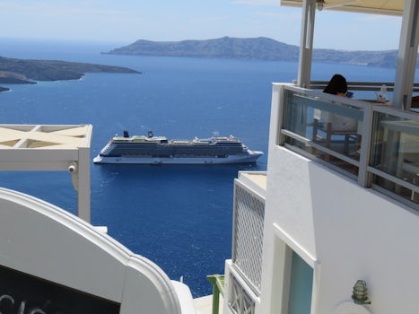 a view of the Ship from Santorini