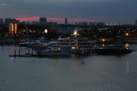 Miami port at dawn