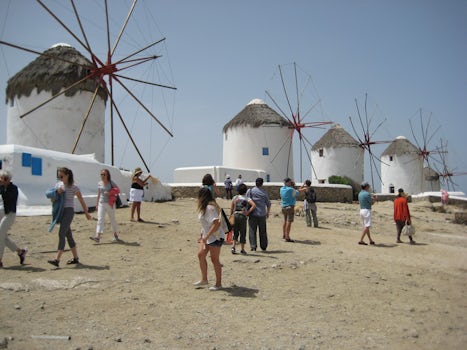 Windmills on Mykonos, Greece