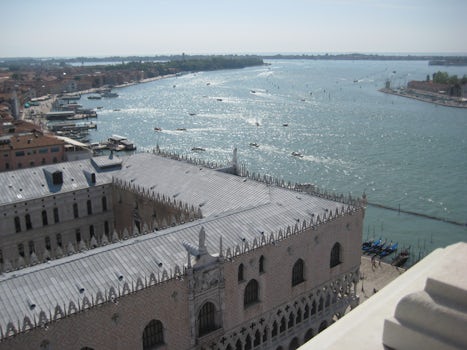 View from the Bell Tower in St. Mark's Square, Venice, Italy.