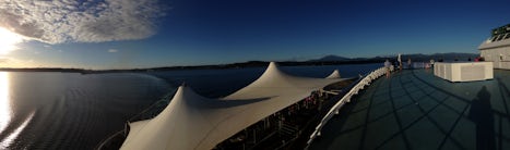 Panoramic View from the ship in port
