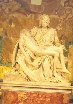 Michelangelo's Pieta in St. Peter's Basilica.