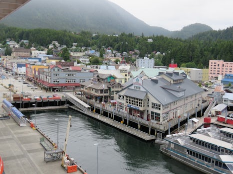 Ketchikan, as viewed from our cabin balcony.