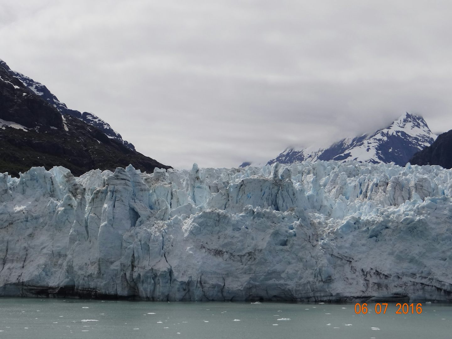 This is a picture of Glacier Bay from our balcony.