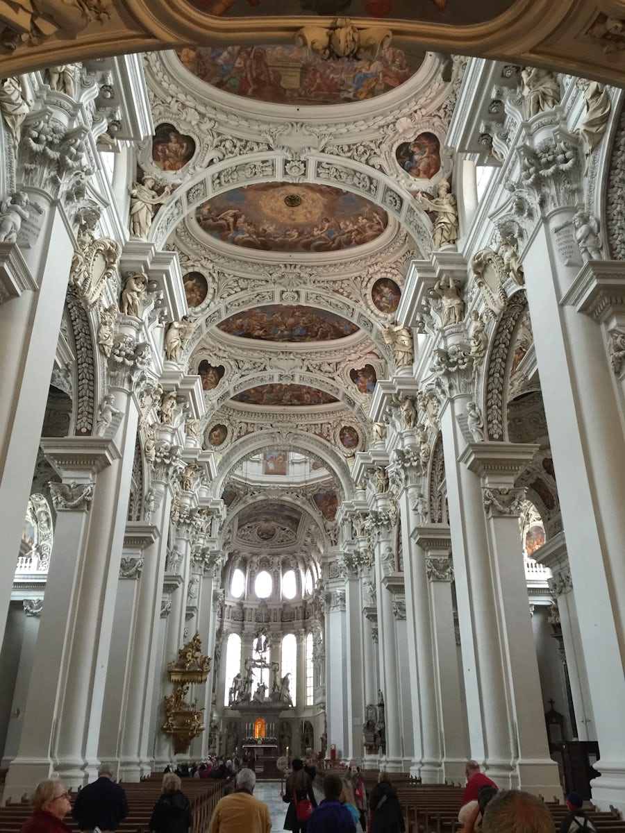 Cathedral in Passau. The most beautiful of all the cathedrals we saw IMO.