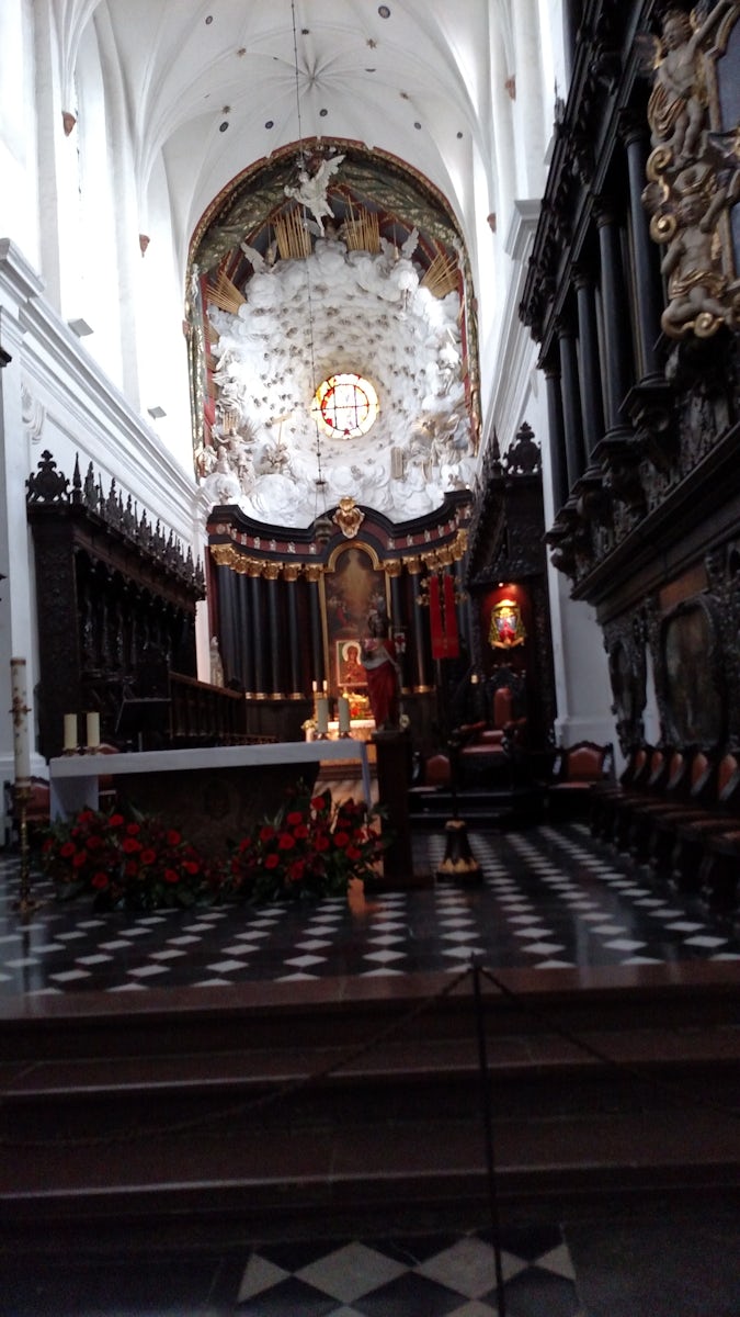 A church in Gdansk Poland with an organ recital.
