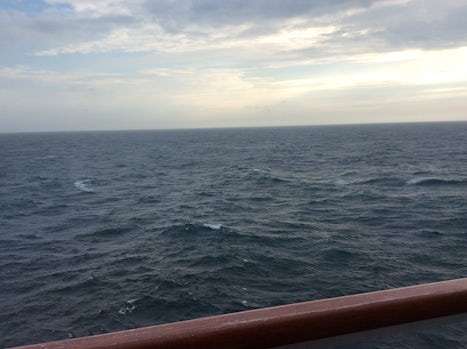 At sea