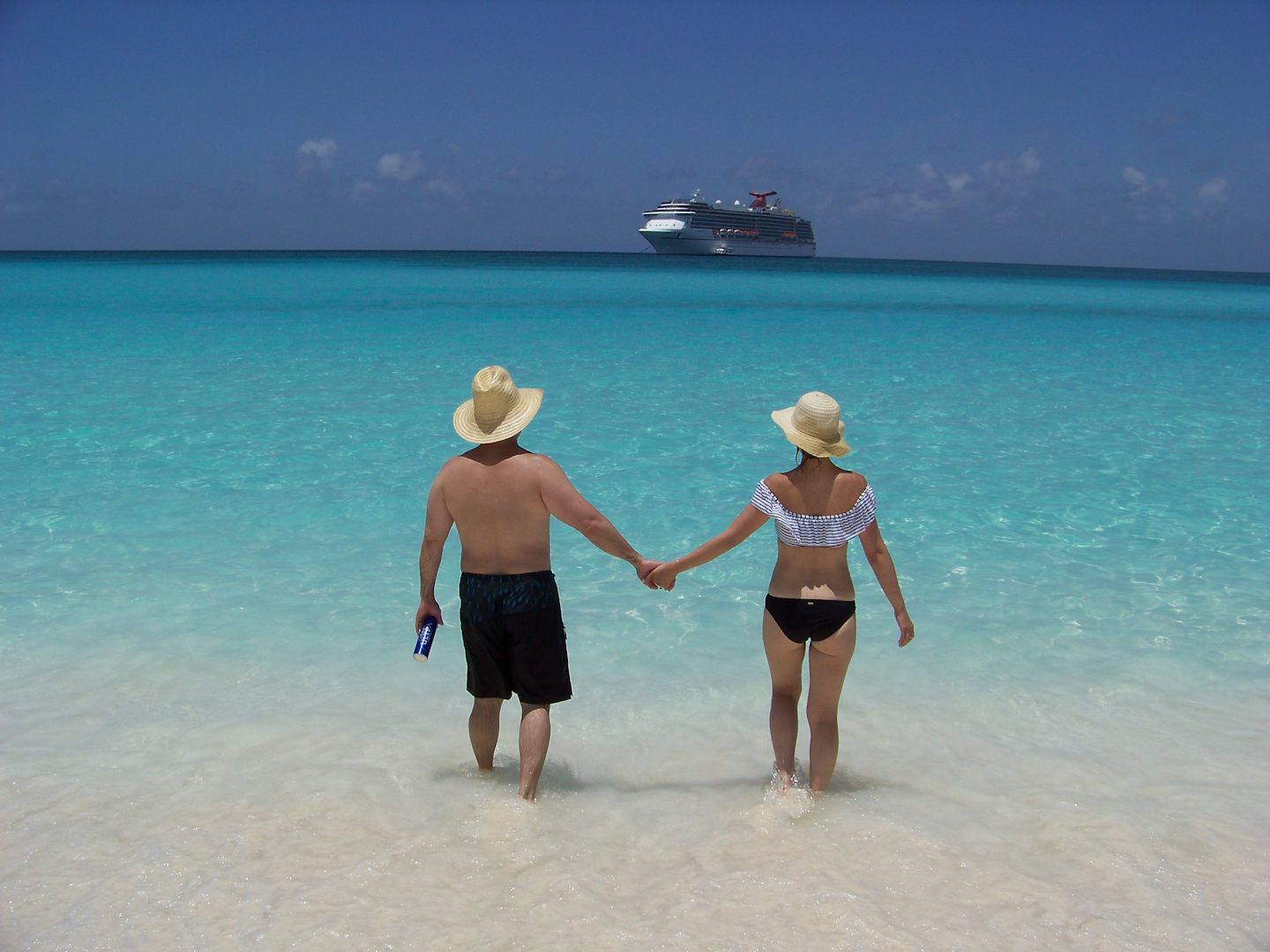 Daughter and new son-in-law at Half Moon Cay