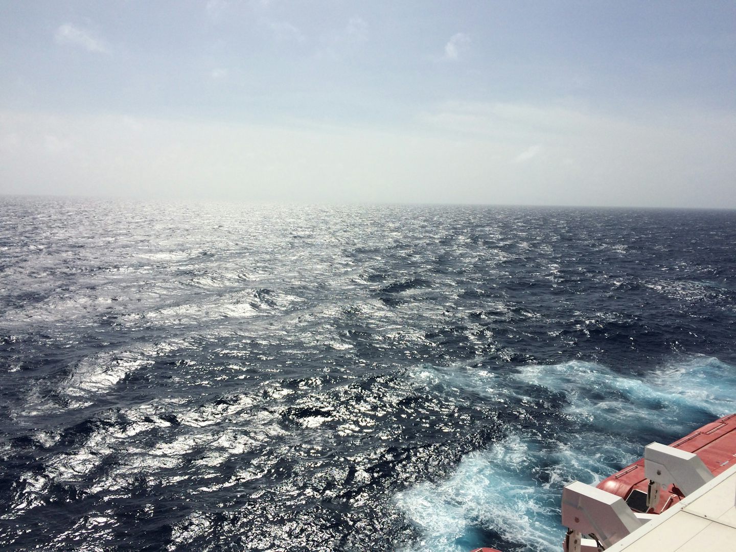 View from the balcony at sea