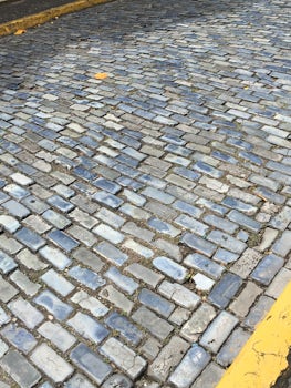 Blue cobblestones in San Juan