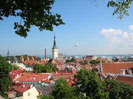 Beautiful downtown Tallinn--Old Town has had a lot of work done and is well