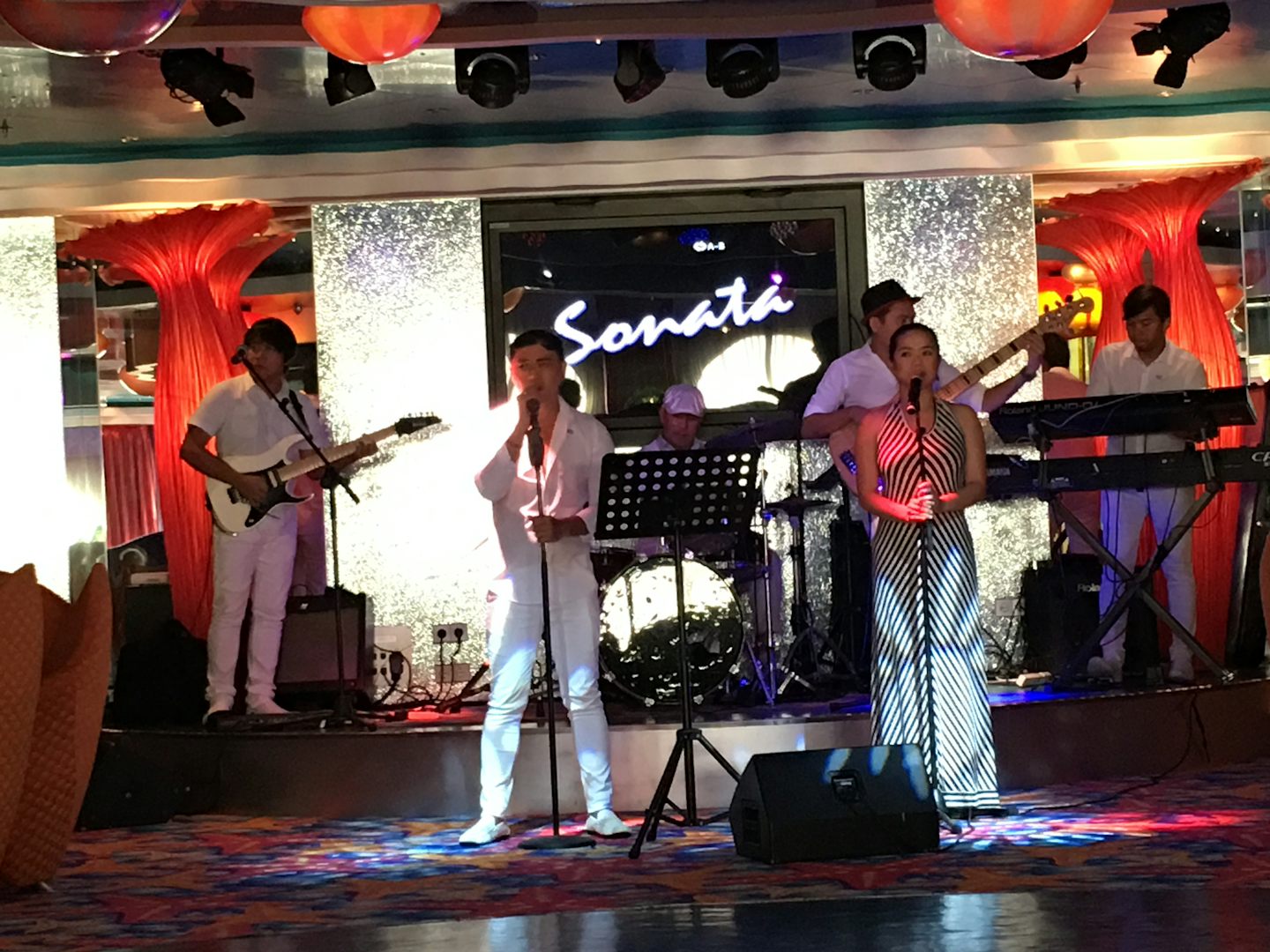 This is sonata they are a group on Norwegian jade Mary was one of the singers they made a big part of our holiday xx