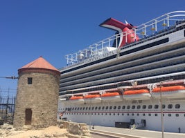 Carnival Vista docked in Rhodes, Greece