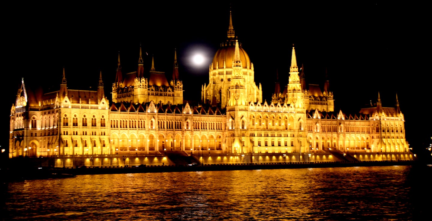 Budapest Parliament Buildings taken during the evening cruise