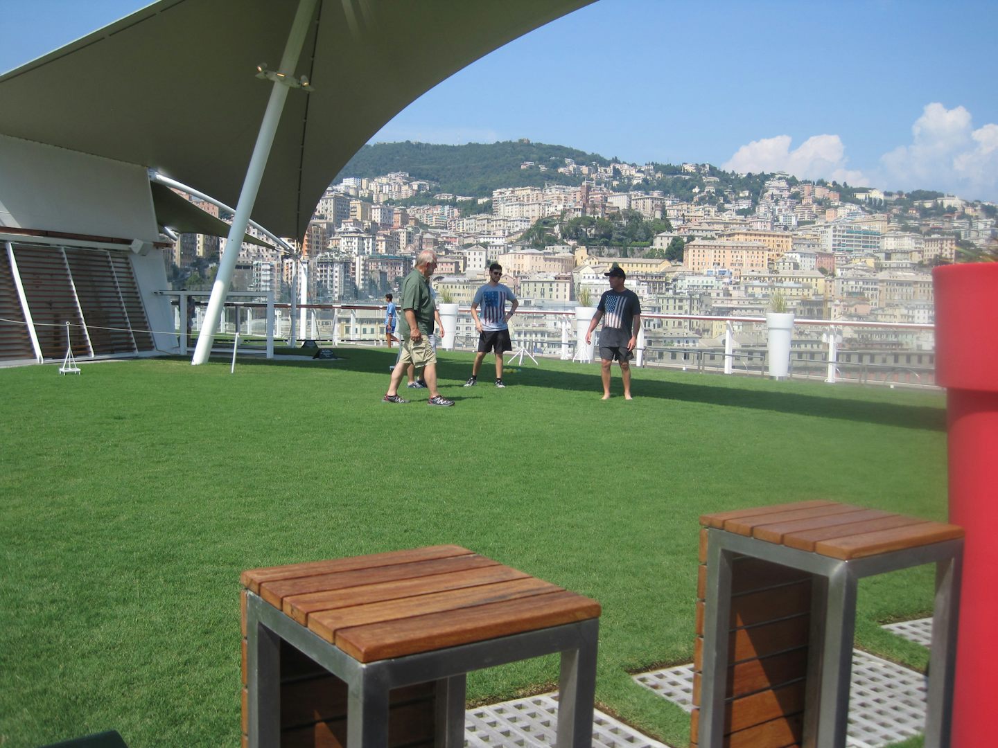 You can't beat a good lawn, even on a ship!