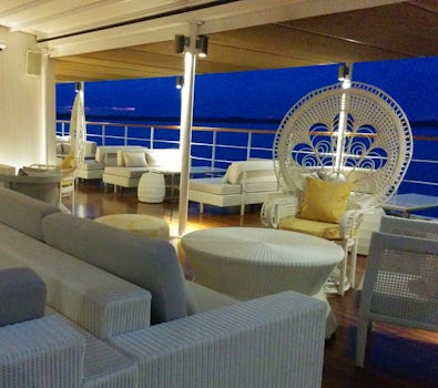 Sun Deck lit up in the evening