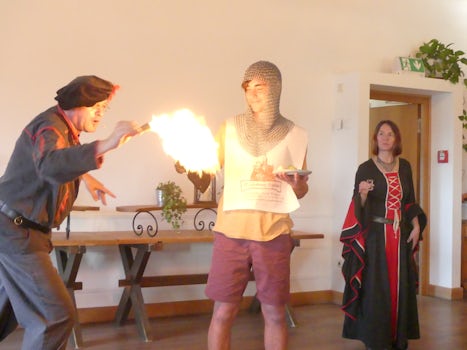 Fire games at Marksburg Castle mediaeval feast