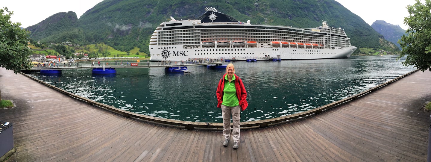 The ship docked in Gairenger, Norway.