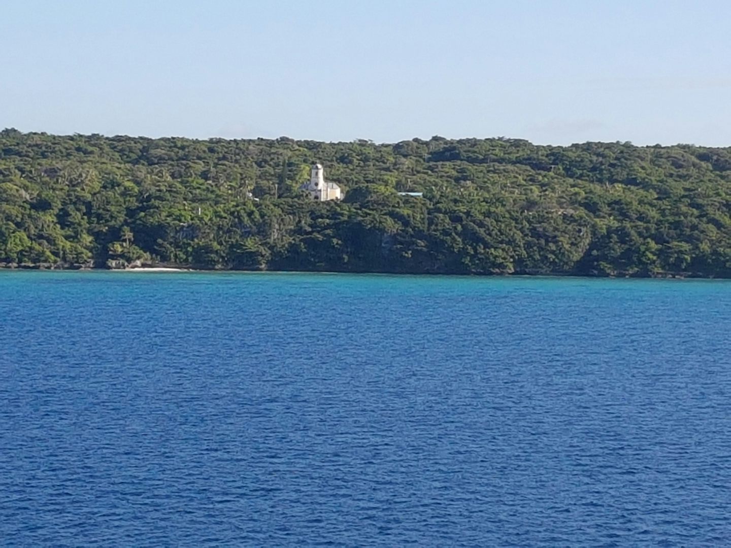 view from our balcony of Lifou