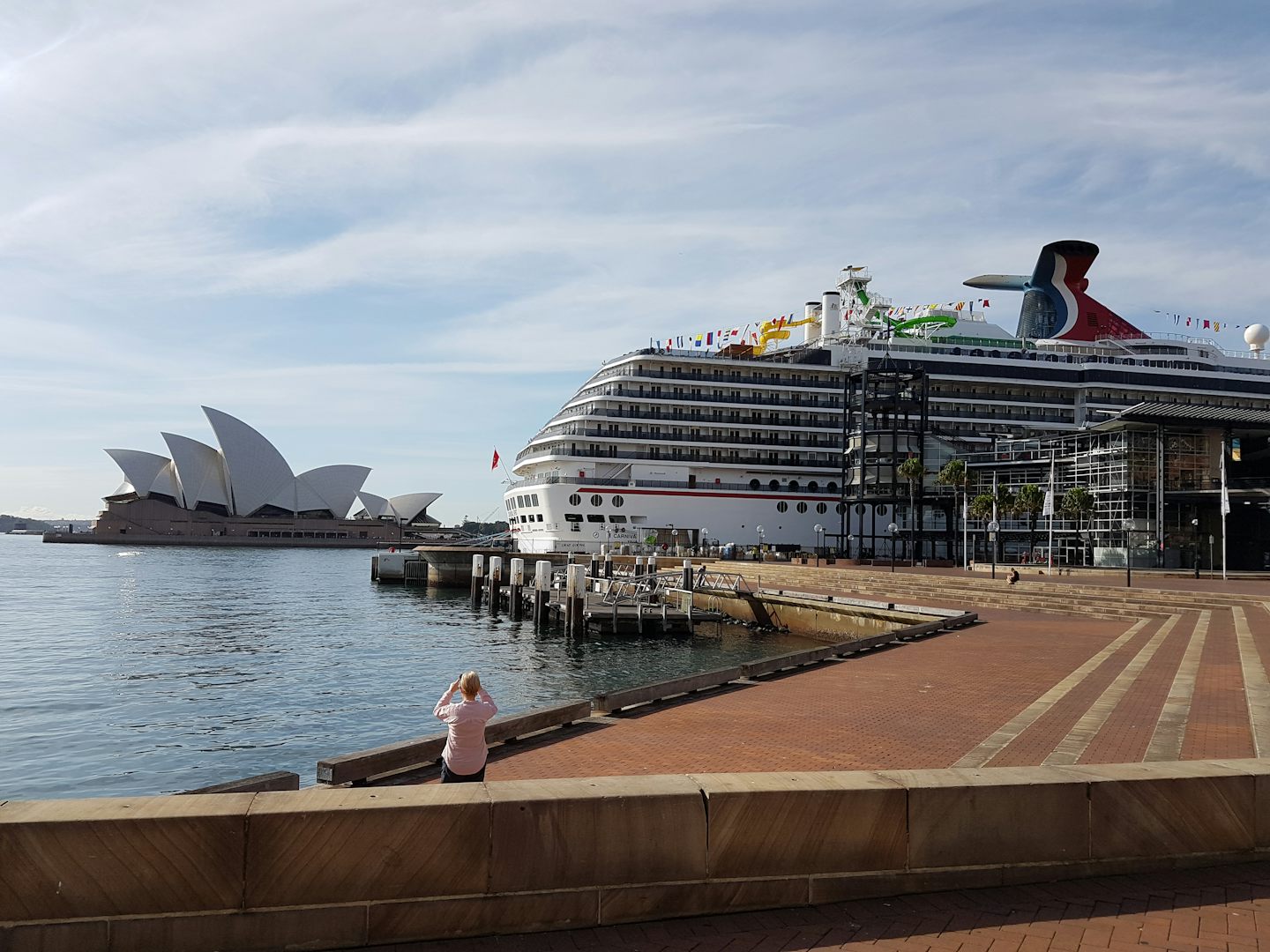 Our first look at the carnival Spirit in Sydney Harbour