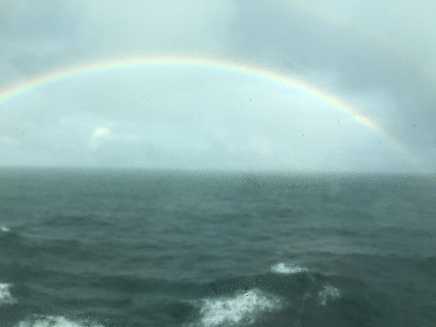 Rainbow off the coast of Denmark.