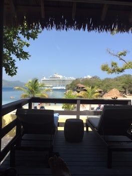 The view from our cabana at Labadee.