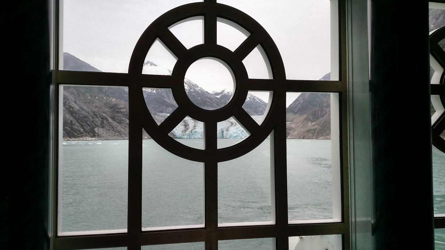 View of the Glacier through the aft window of the Tsar's Palace Main Di