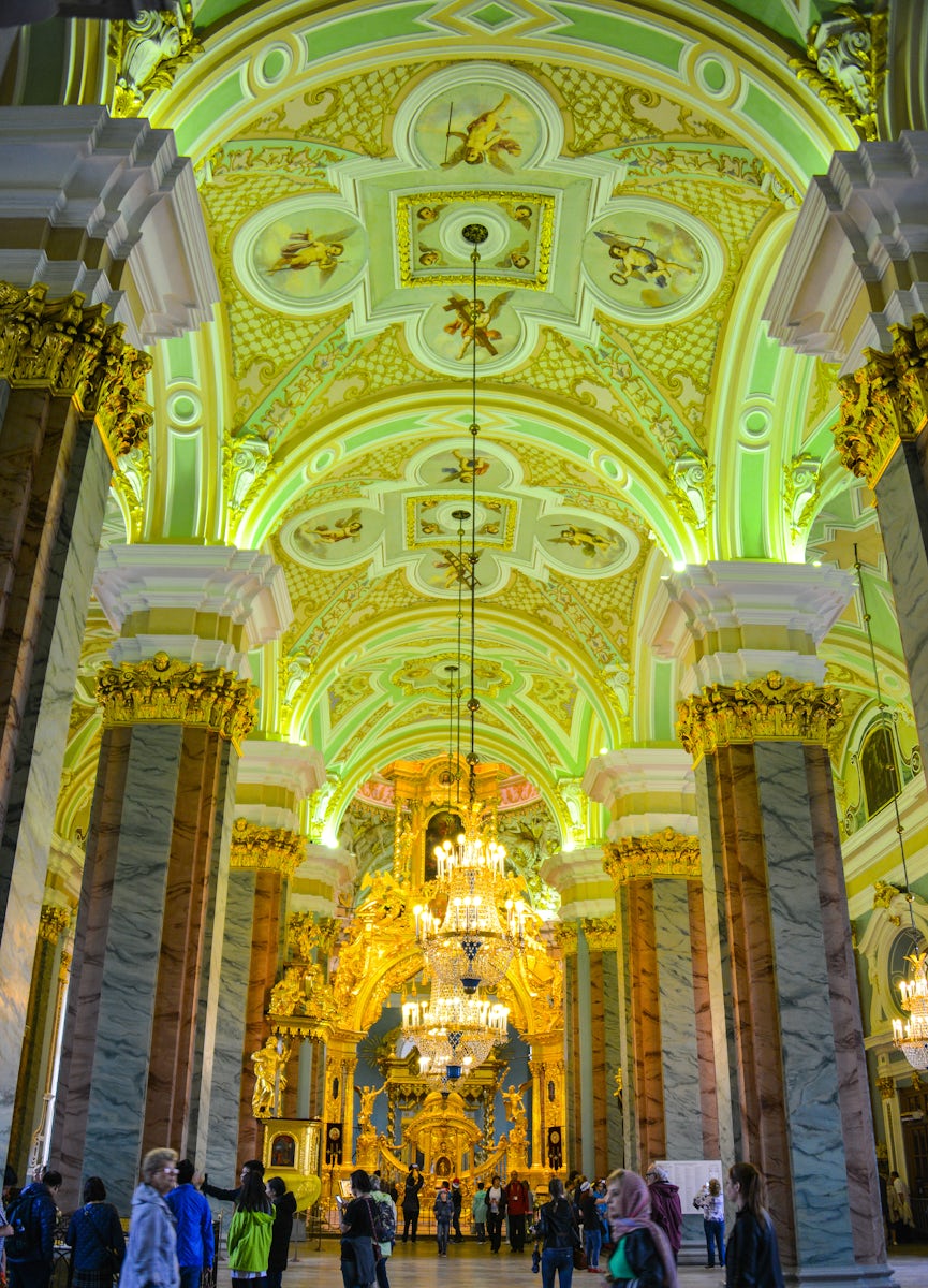 Interior of the Church of Peter and Paul in St. Petersburg.