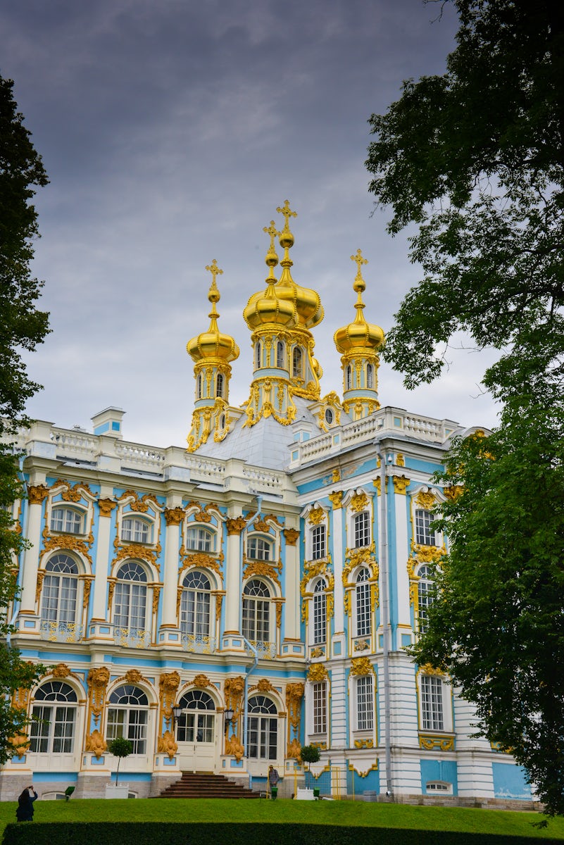 Catherine's Palace near St. Petersburg.