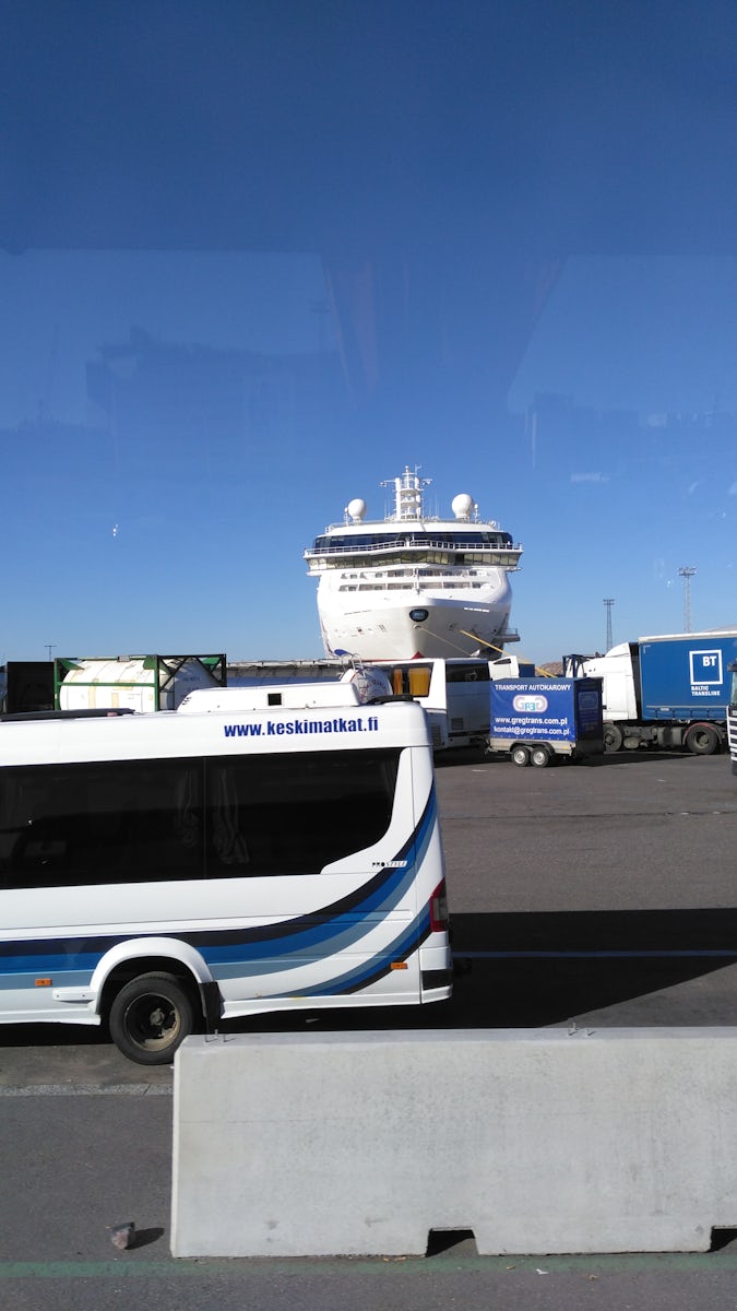 view of the Norwegian Star from Helsinki Port