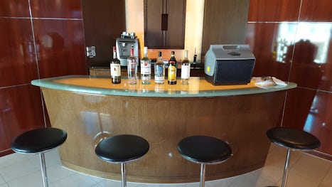 The bar in the living area