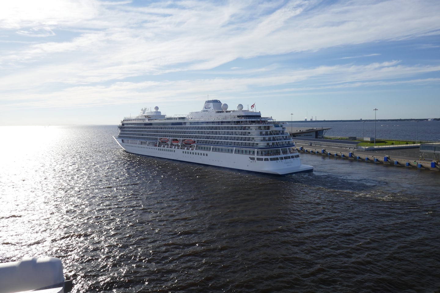 Viking's sister ship departing from St. Petersburg
