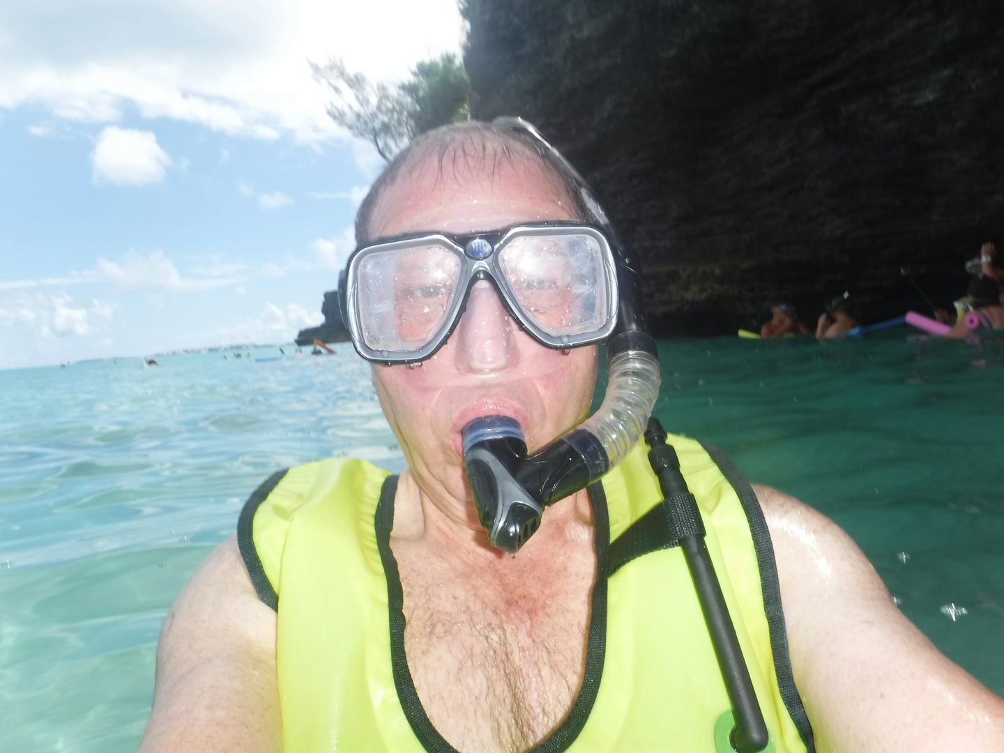 Snorkeling at coral reef