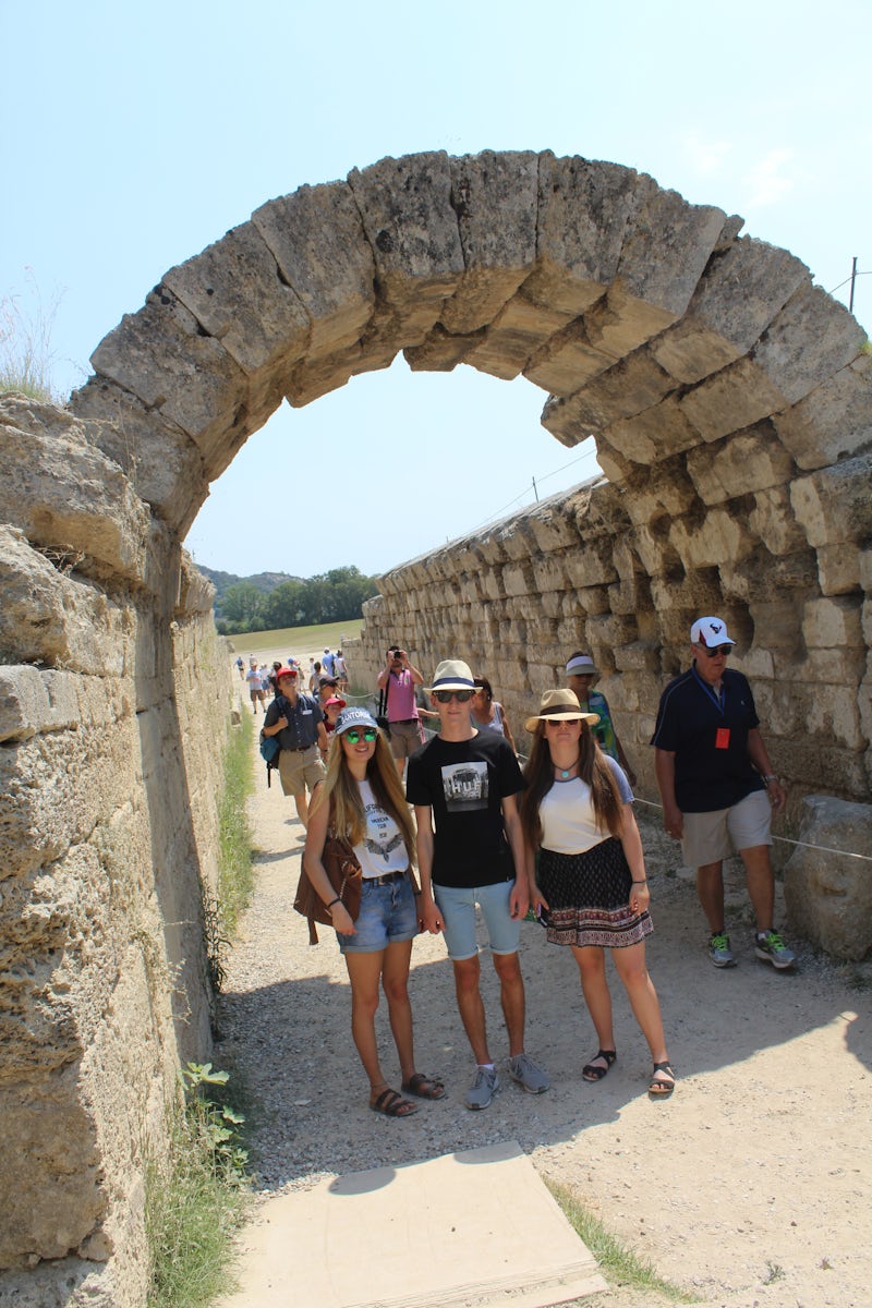At the original Olympic site in Olympia, Greece