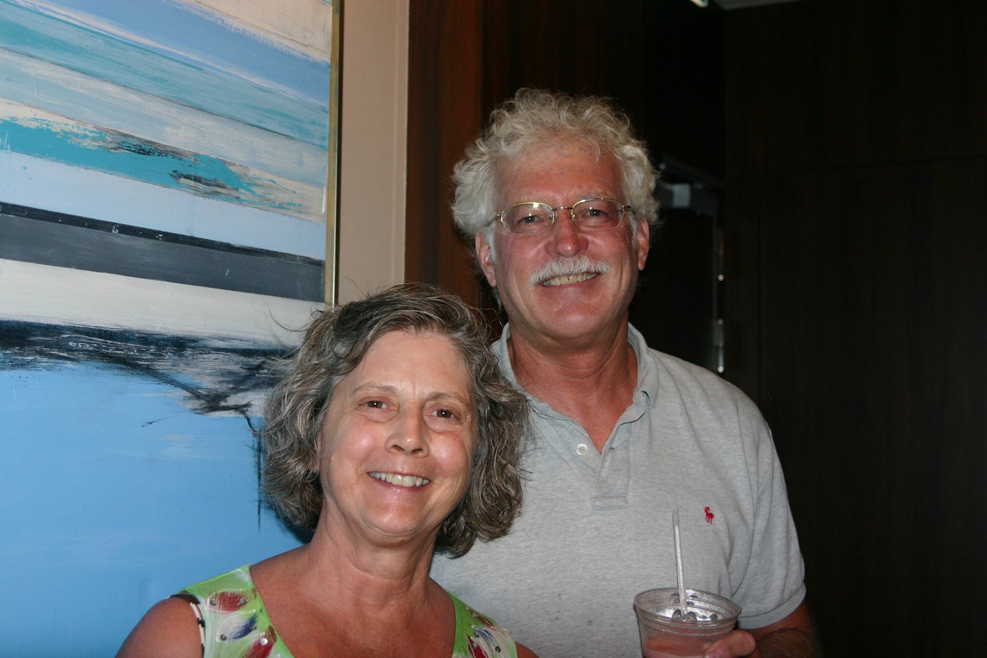 My travel agent and her husband at our group ice cream social