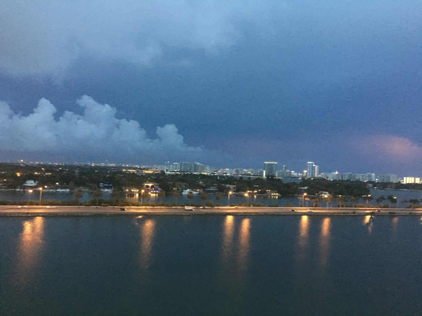 Thunderstorm at Port of Miami