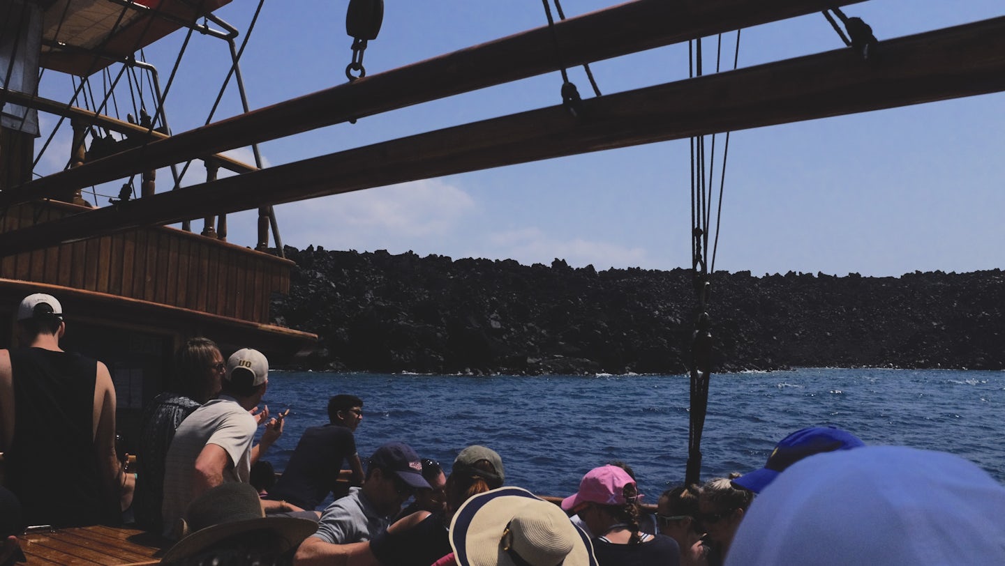 Santorini Excursion - Celebrity Equinox boat trip to volcano and  hot sprin