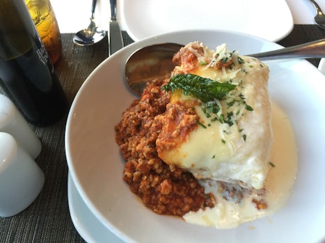 The world's most amazing lasagna at Canaletto