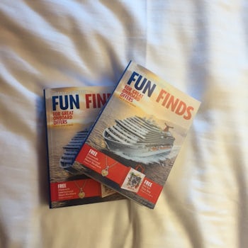 Books sold to us on the cruise for discounts in port.