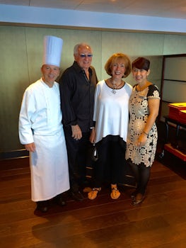 Head Chef Mario, Red Ginger Maitre'D Warunee my wife and I in Red Ginge