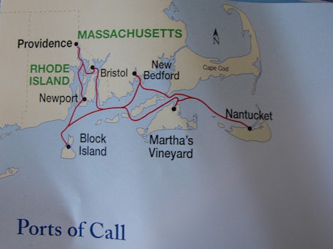 The route for my cruise/