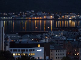 The Harbour of Alesund by night