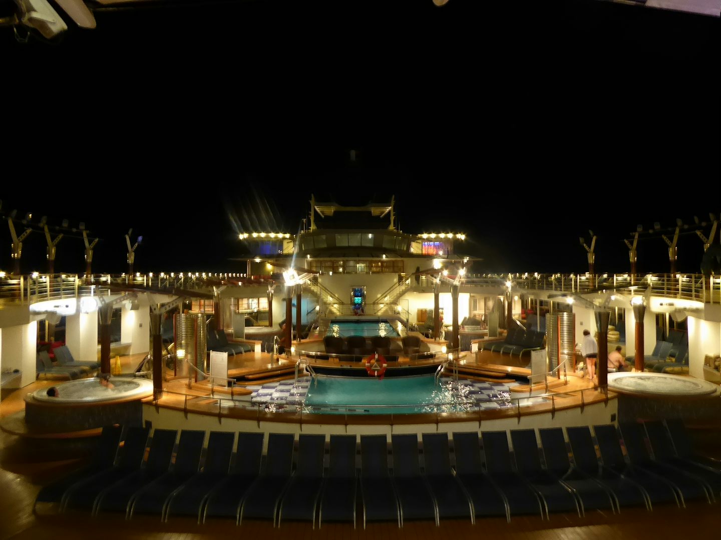 Top deck at night