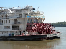 Paddle wheel view while docked in Cape Girardeau, MO