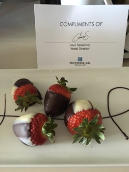 Strawberries and card