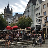 Cologne, Germany, near the river front.