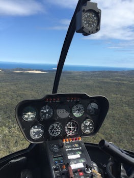 Helicopter Over Moreton Island